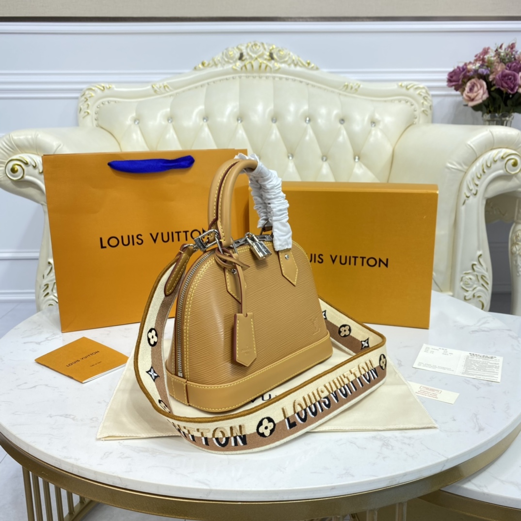 Louis Vuitton ALMA BB Epi Leather Handbag M57540 Honey Gold